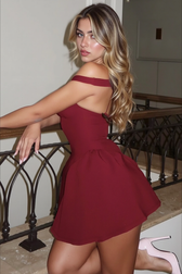 Sexy Deep V Backless Solid Fitted Party Dress
