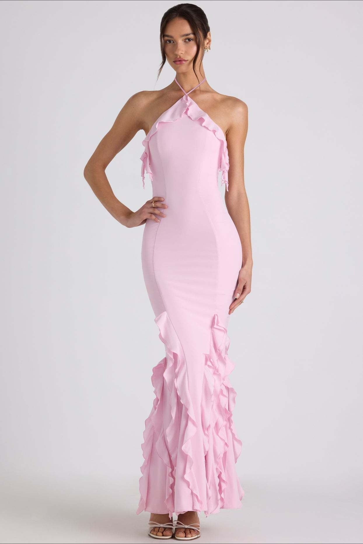 Bodycon Ruffle Hem Party Dress