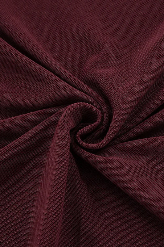 Hollow Out Halter Mesh Backless Split Maxi Dress