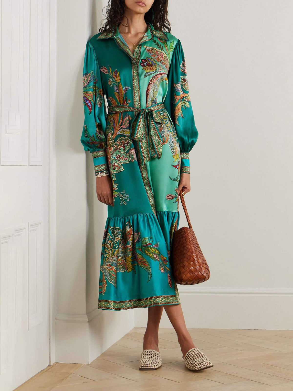Satin Midi Dress - View 3