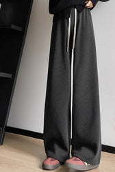 High Waist Plush Draped Knit Pants