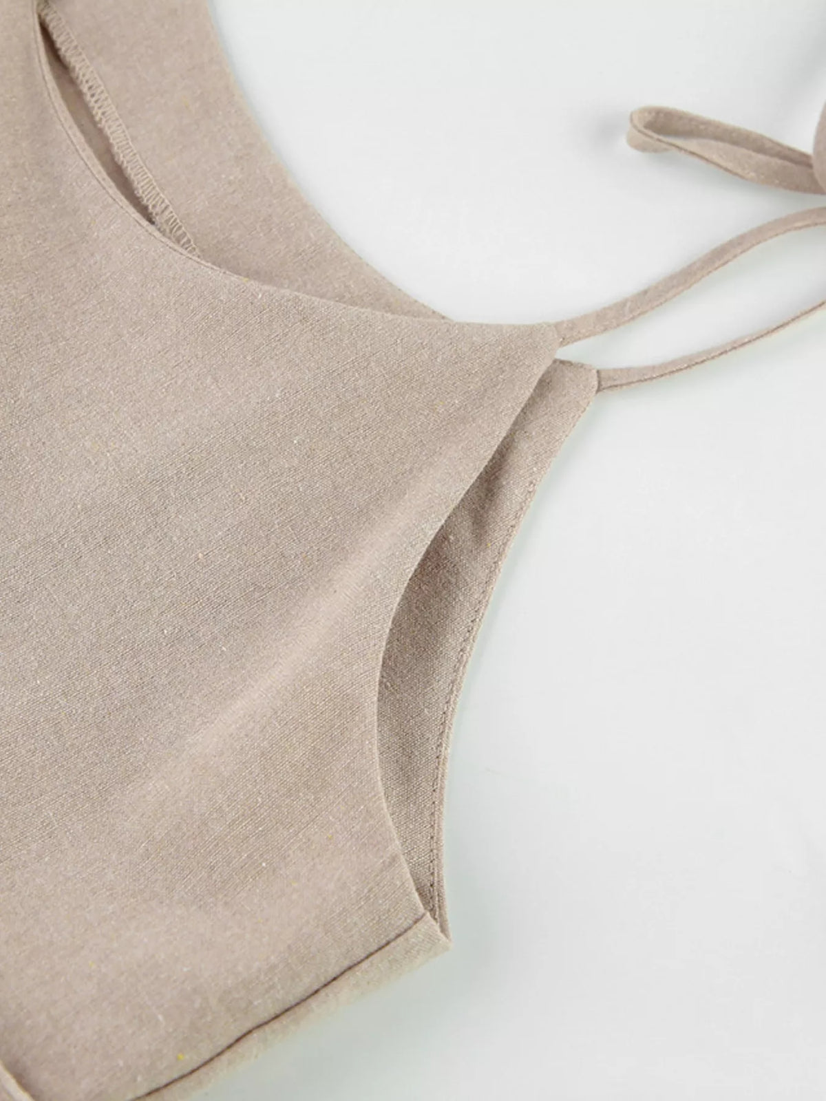 Frill Tie Shoulder Mini Dress