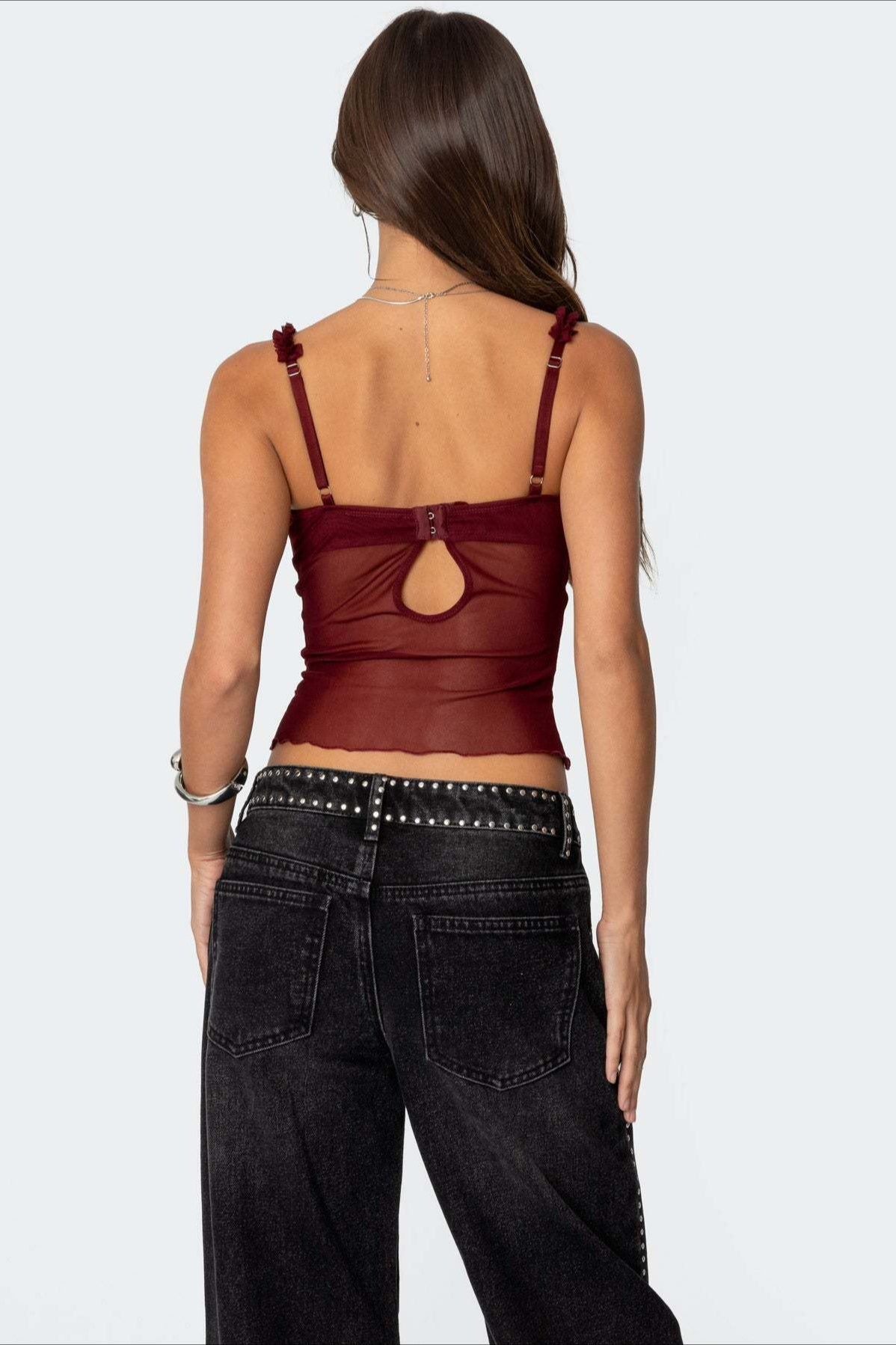 Scallop Lace Fitted Cami Top