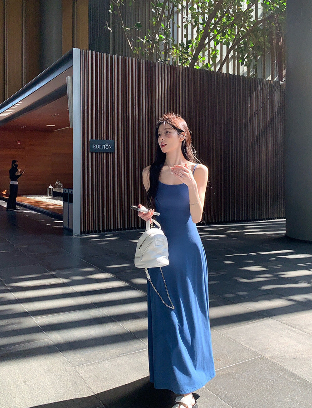 Spaghetti Strap Bodycon Slip Maxi Dress 37
