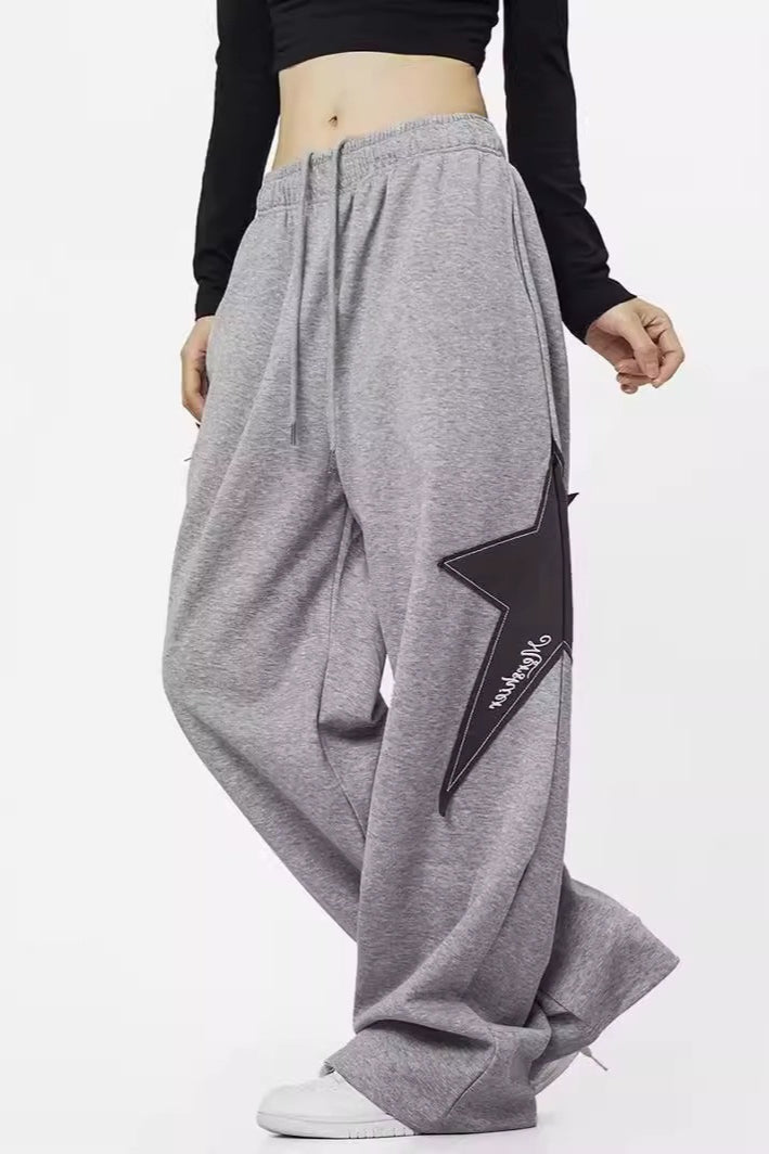 Loose Straight Wide Leg Athletic Pants