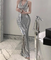 Backless Halter-Neck Dress
