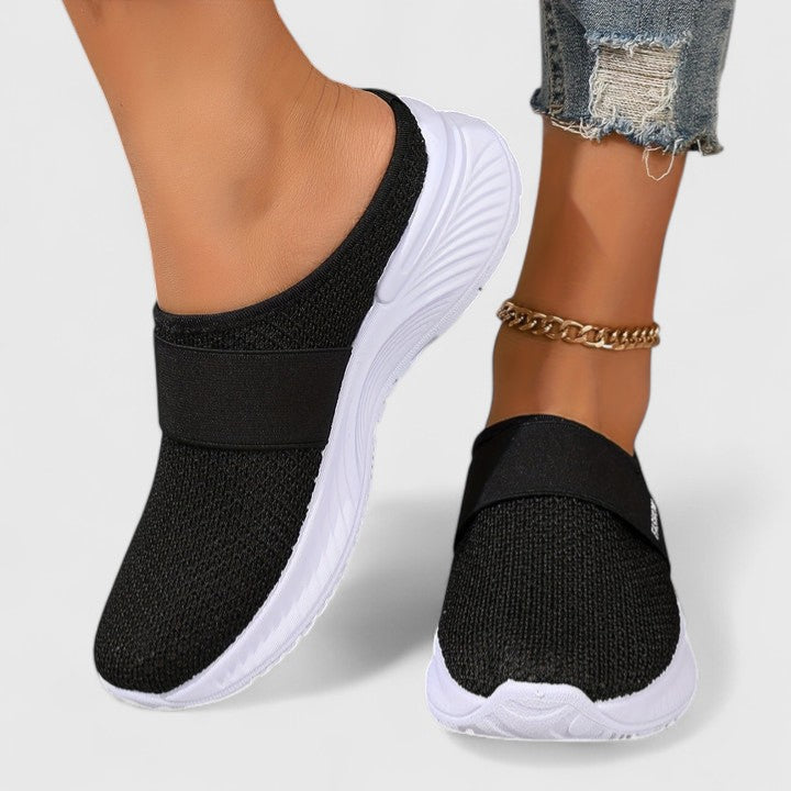 Round Toe Mesh Slip On Sneakers