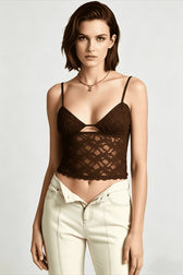 Lace Trim Slim Cami Top
