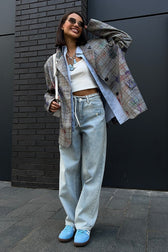 Street Art Printed Relaxed Fit Blazer