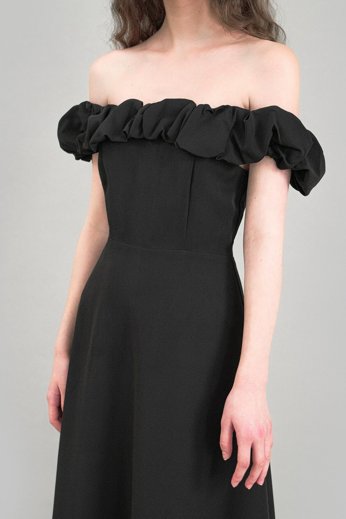 Satin Ruched Off-the-shoulder Cocktail Dress - View 8