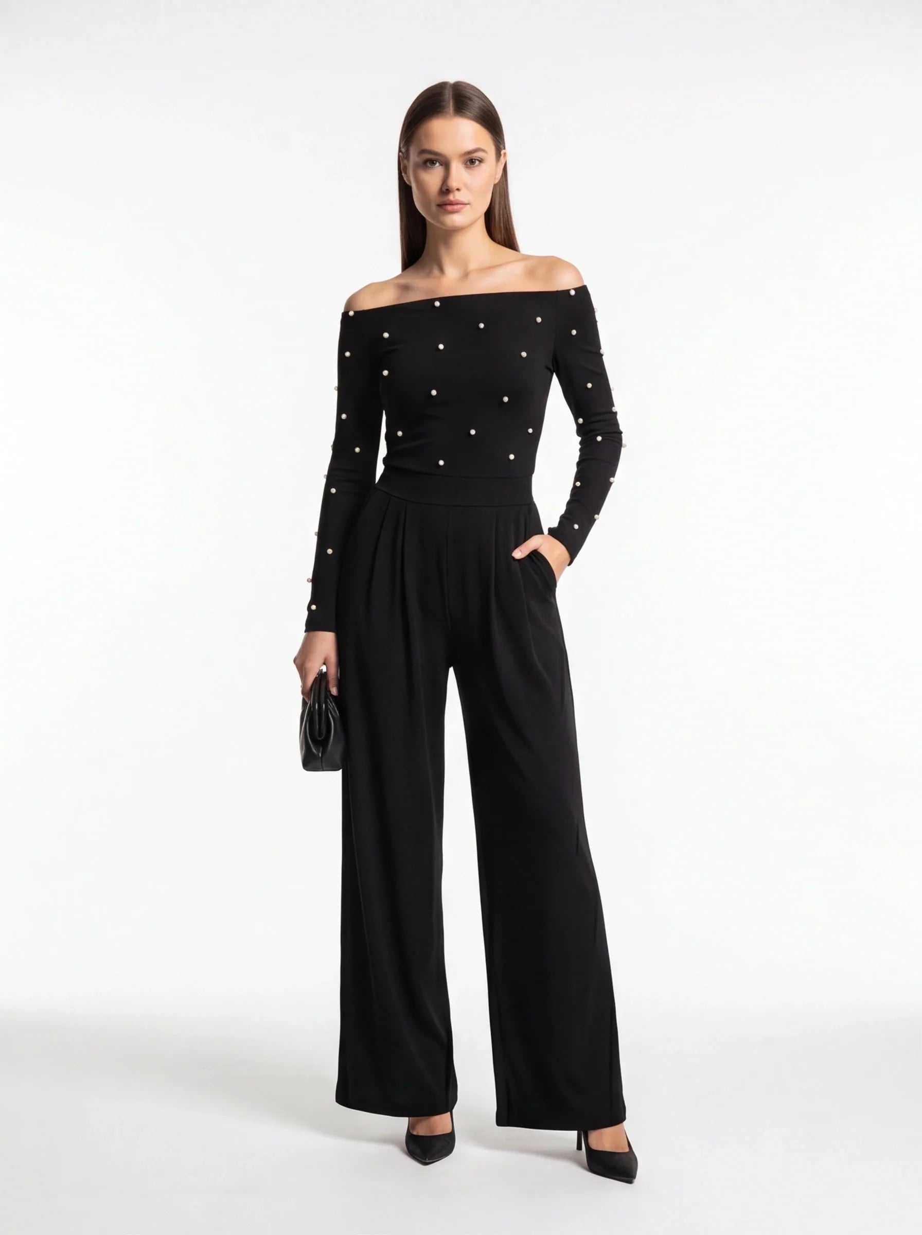 Elegant Black Jumpsuit for Women | Tailored Fit & Versatile Design