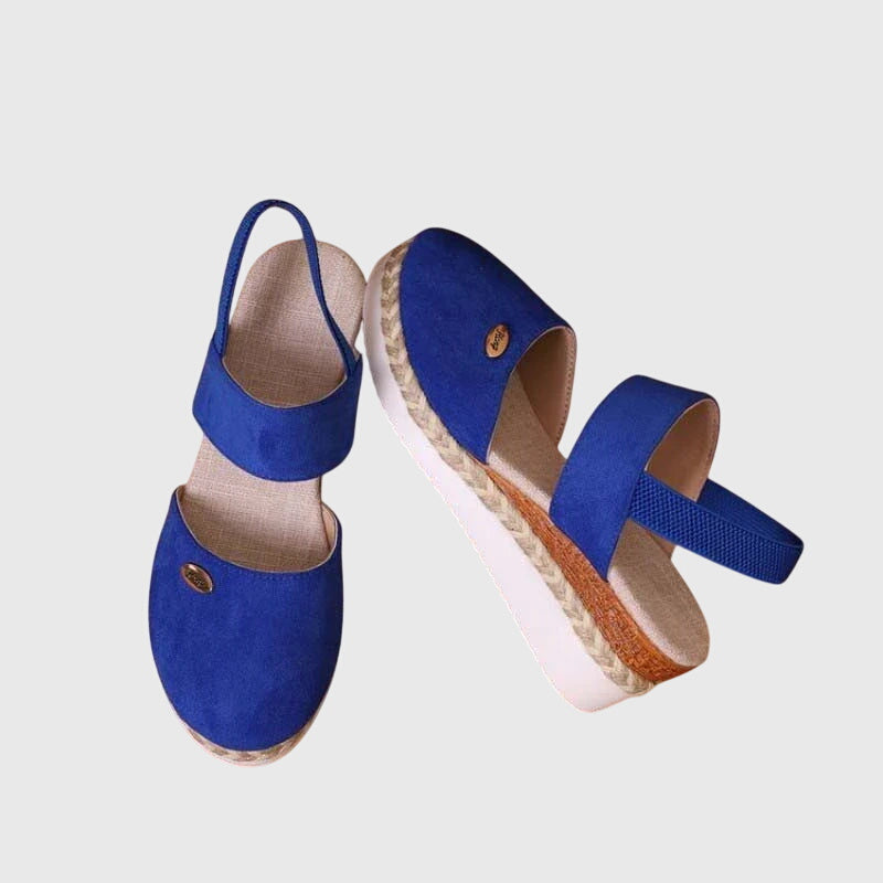 Closed Toe Ankle Strap Espadrille Wedge Sandals