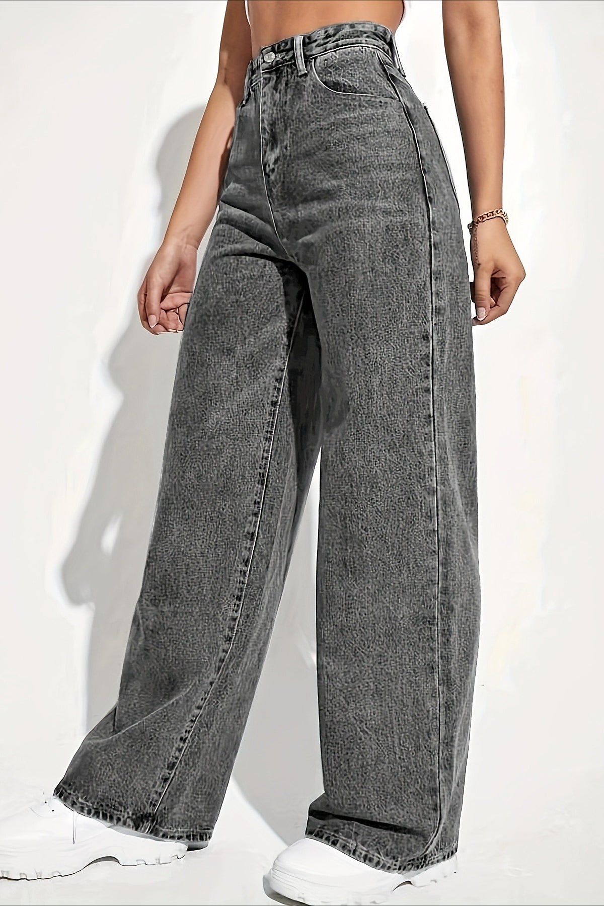 High Waist Chic Straight Relaxed Jeans