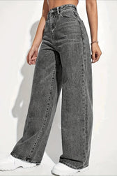 High Waist Chic Straight Relaxed Jeans