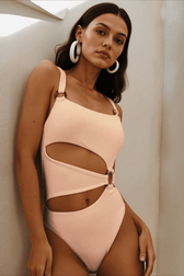 Sexy Solid Color Bodycon One Piece Swimsuit