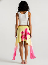 Floral Tie Strap Flowy Vacation Skirt