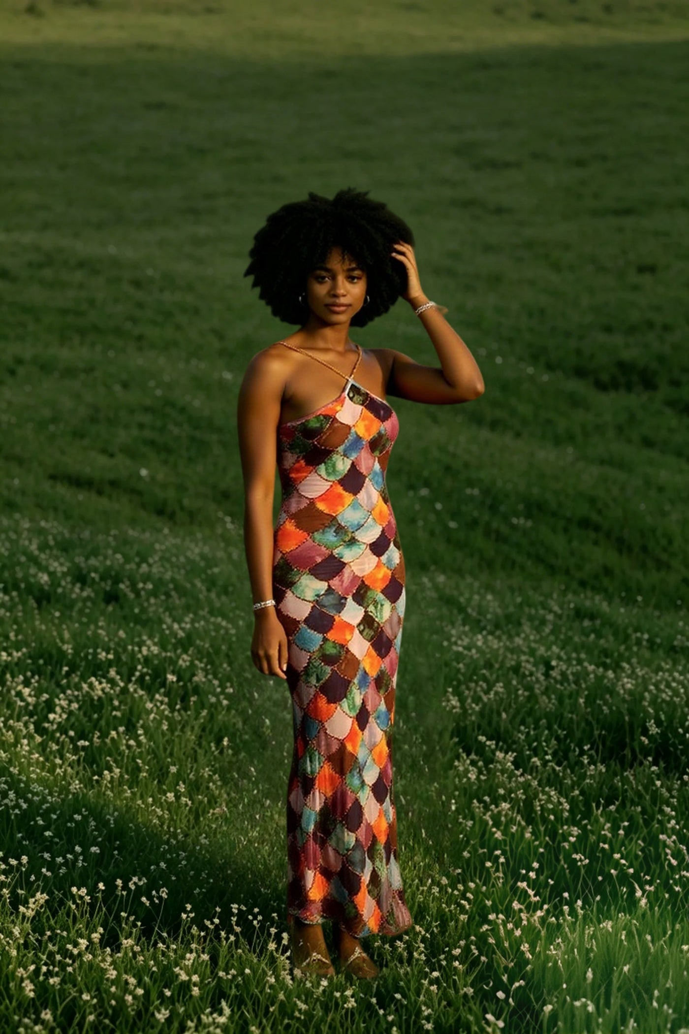 Plaid Halter Off Shoulder Maxi Dress