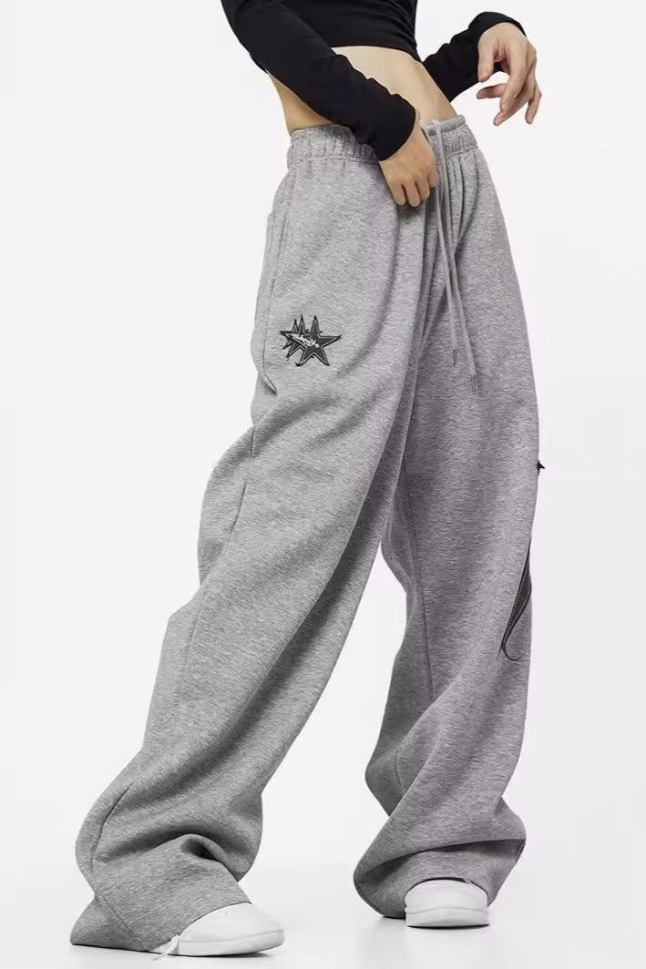 Loose Straight Wide Leg Athletic Pants