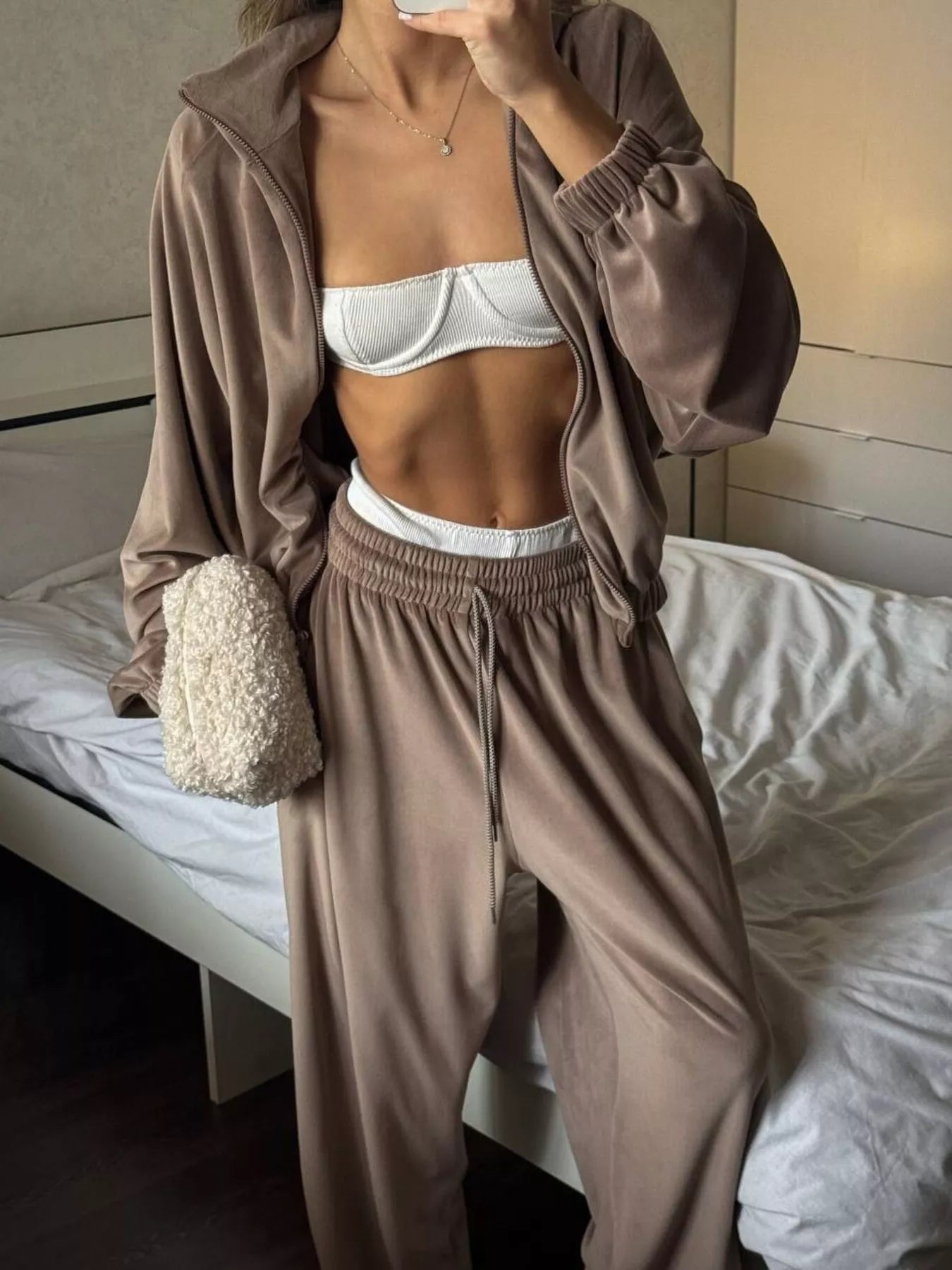 Zip-Up Hoodie and Joggers Set