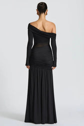 Round Neck Asymmetrical Sheath Prom Dress