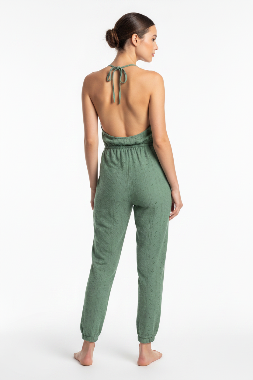 Elegant High-Waist Jumpsuit | Breathable Fabric & Flattering Fit