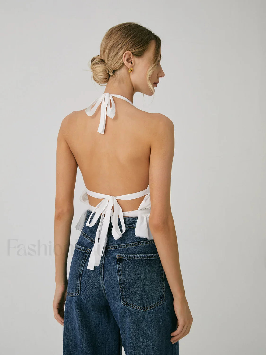 Backless Halter Graceful Tank Top