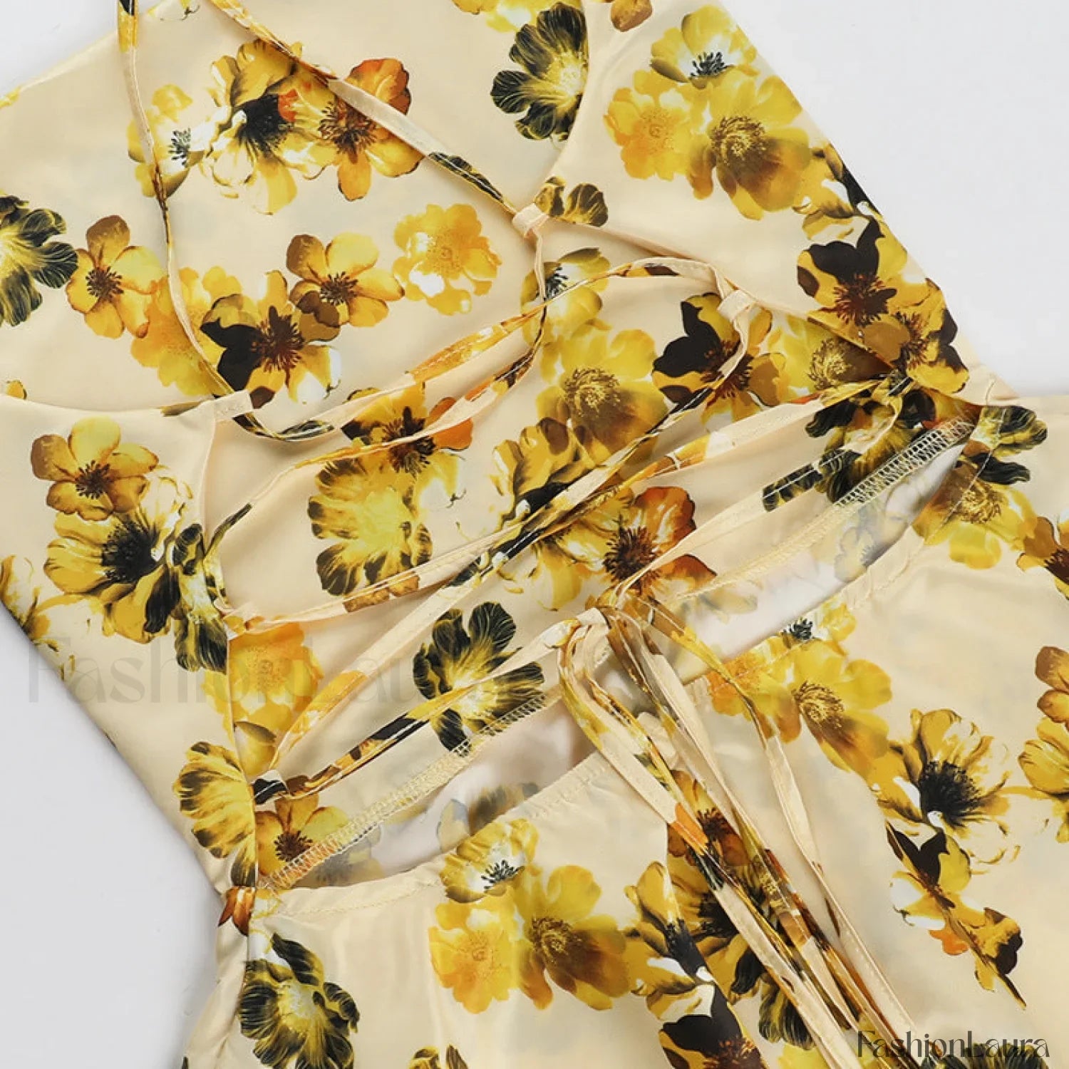 Backless Strappy Slim Fit Mini Floral Dress