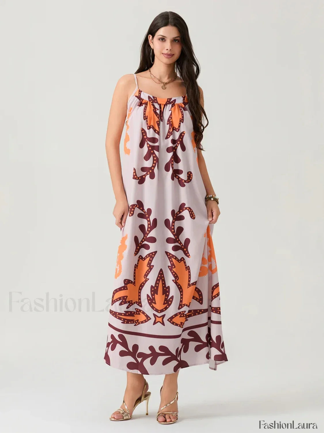 Backless Suspender Boho Dress