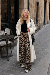 Leopard Print Slim Maxi Skirt