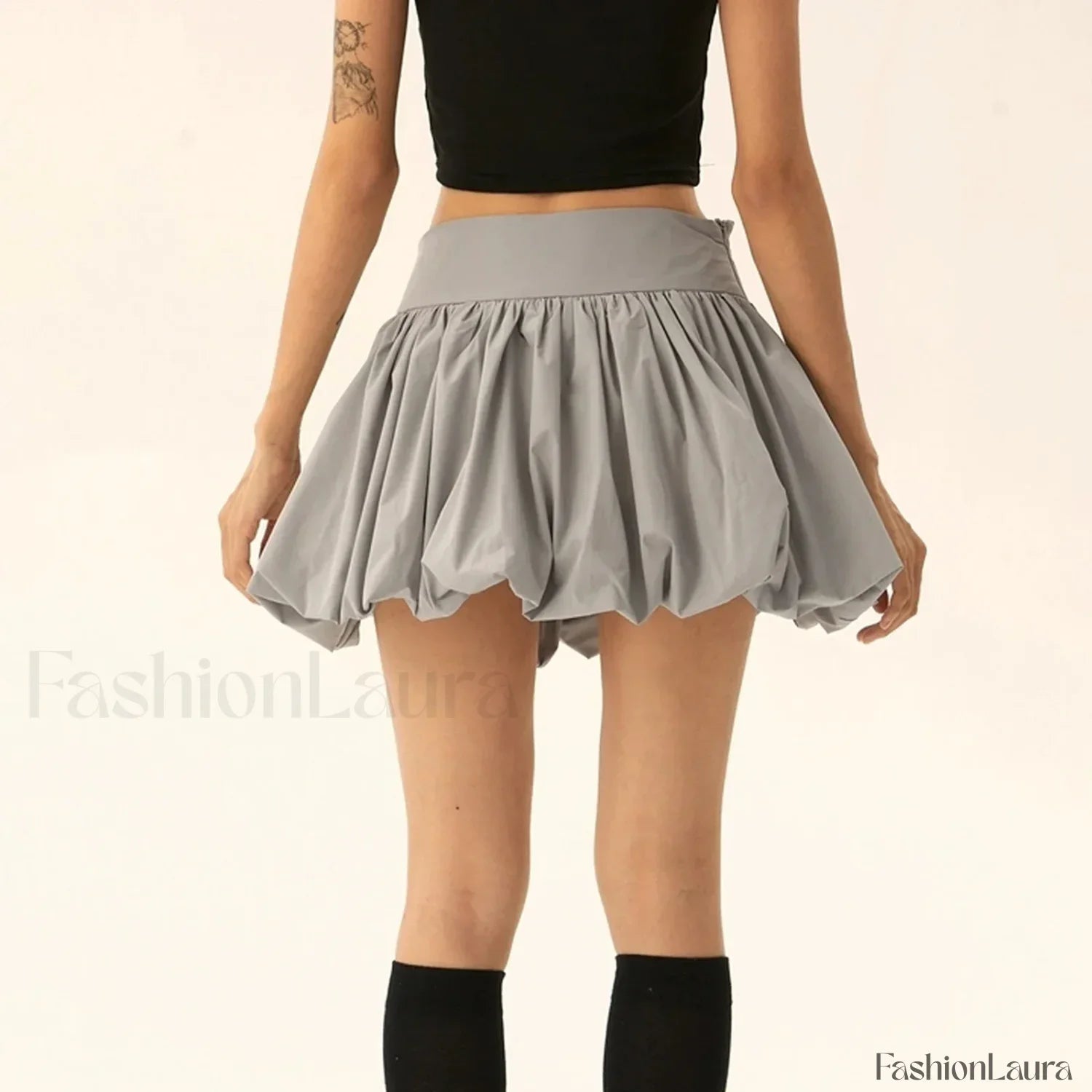 Balloon High Waist A-Line Skirt