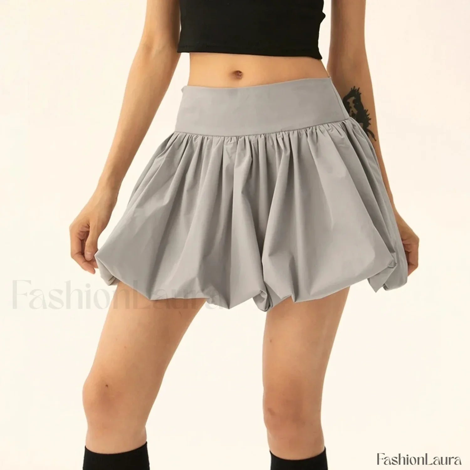 Balloon High Waist A-Line Skirt