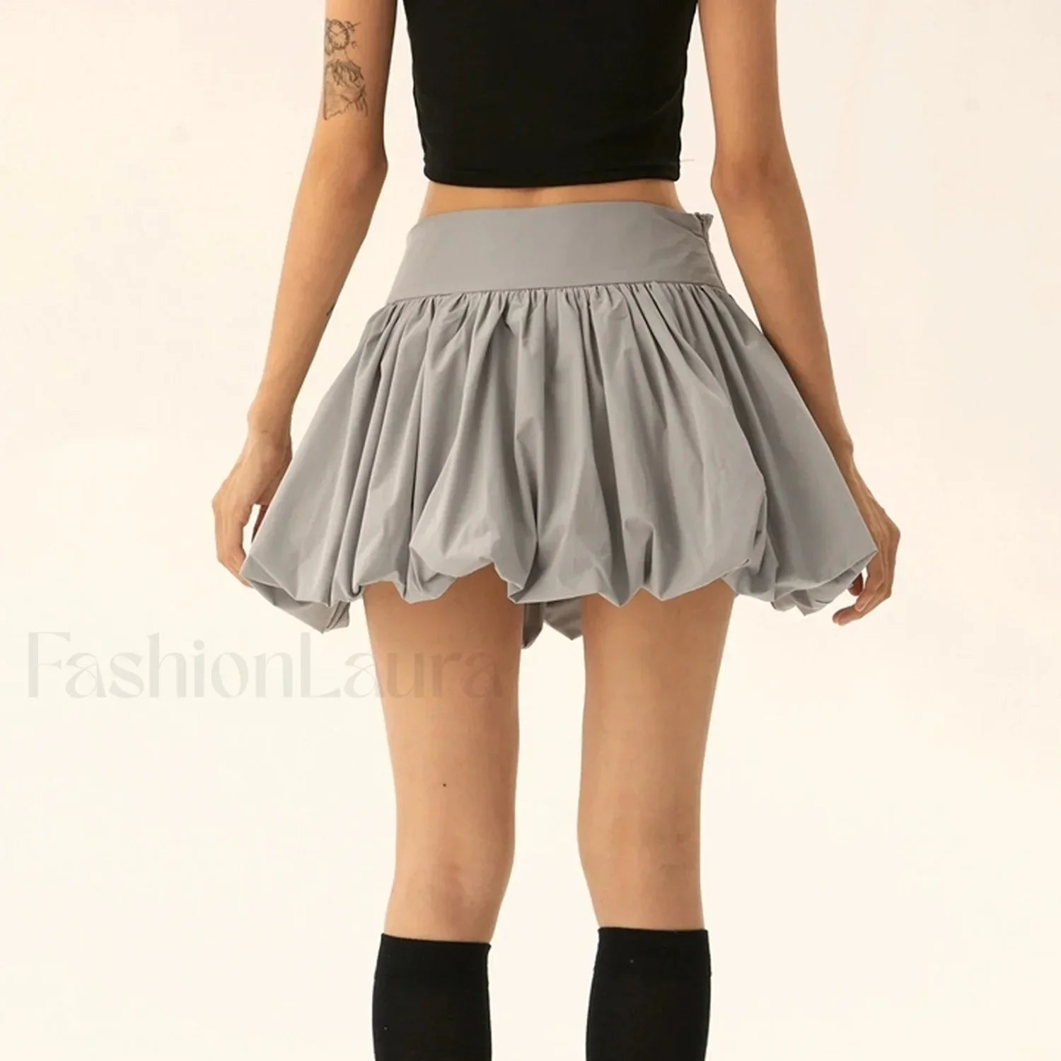 Balloon High Waist A-Line Skirt
