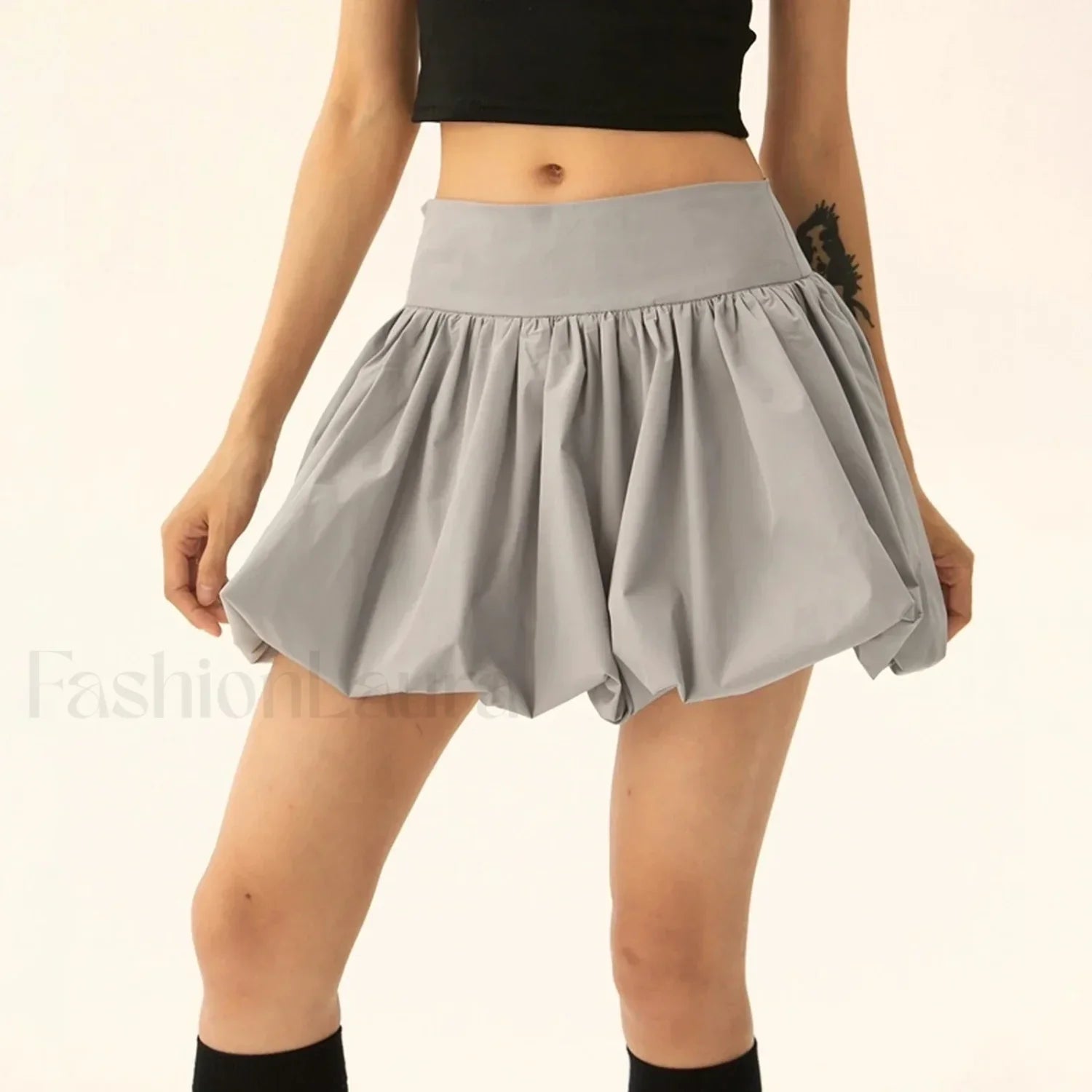 Balloon High Waist A-Line Skirt