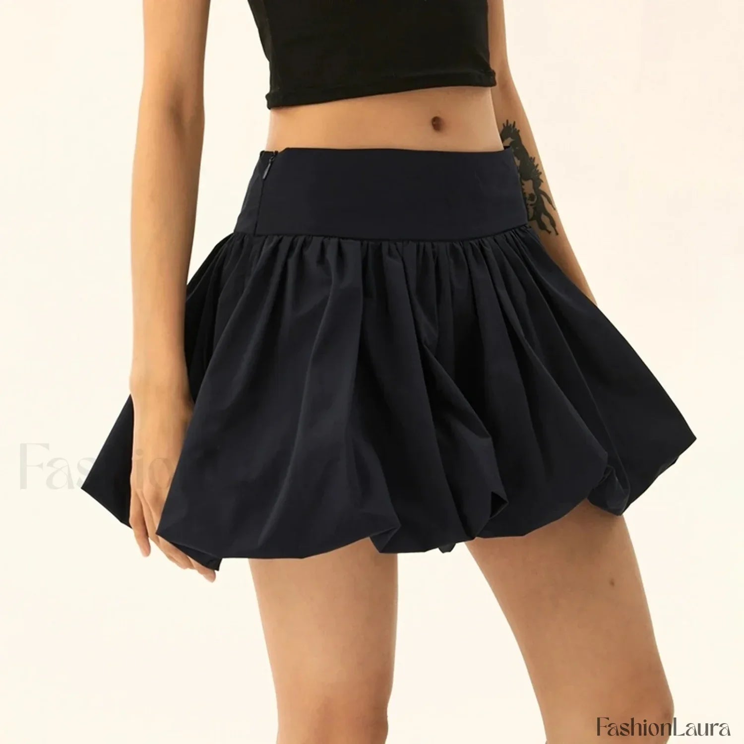 Balloon High Waist A-Line Skirt