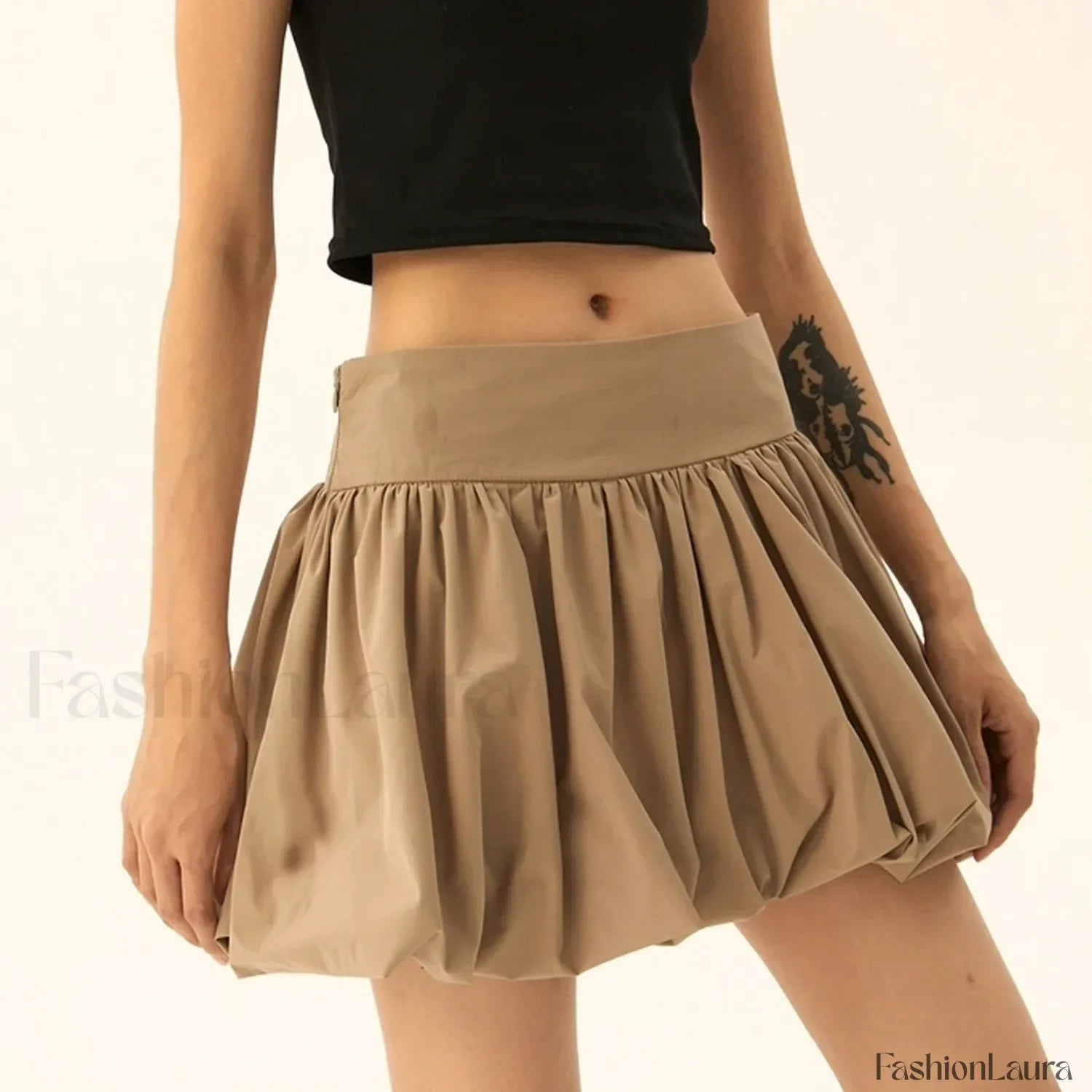 Balloon High Waist A-Line Skirt