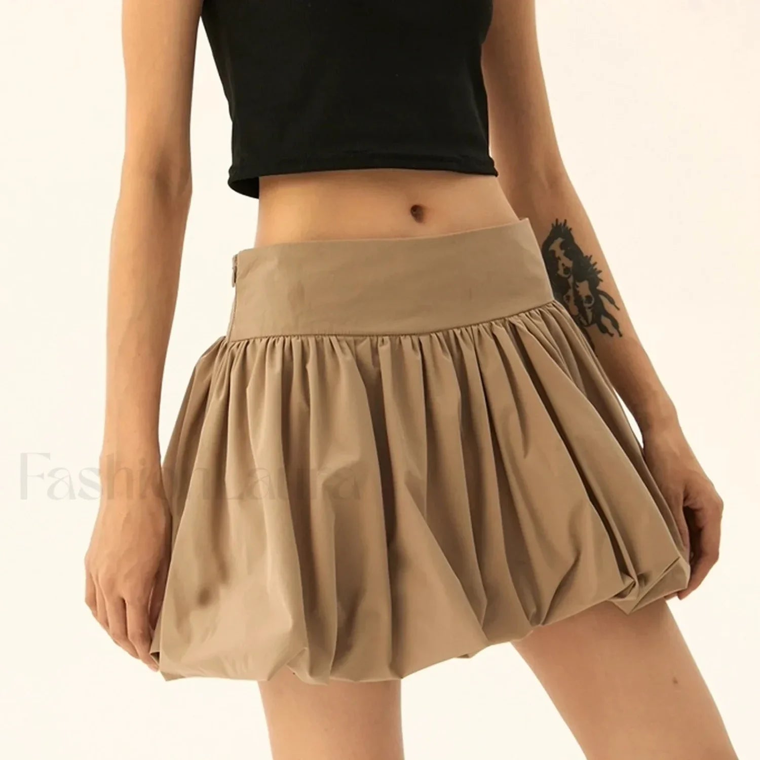 Balloon High Waist A-Line Skirt