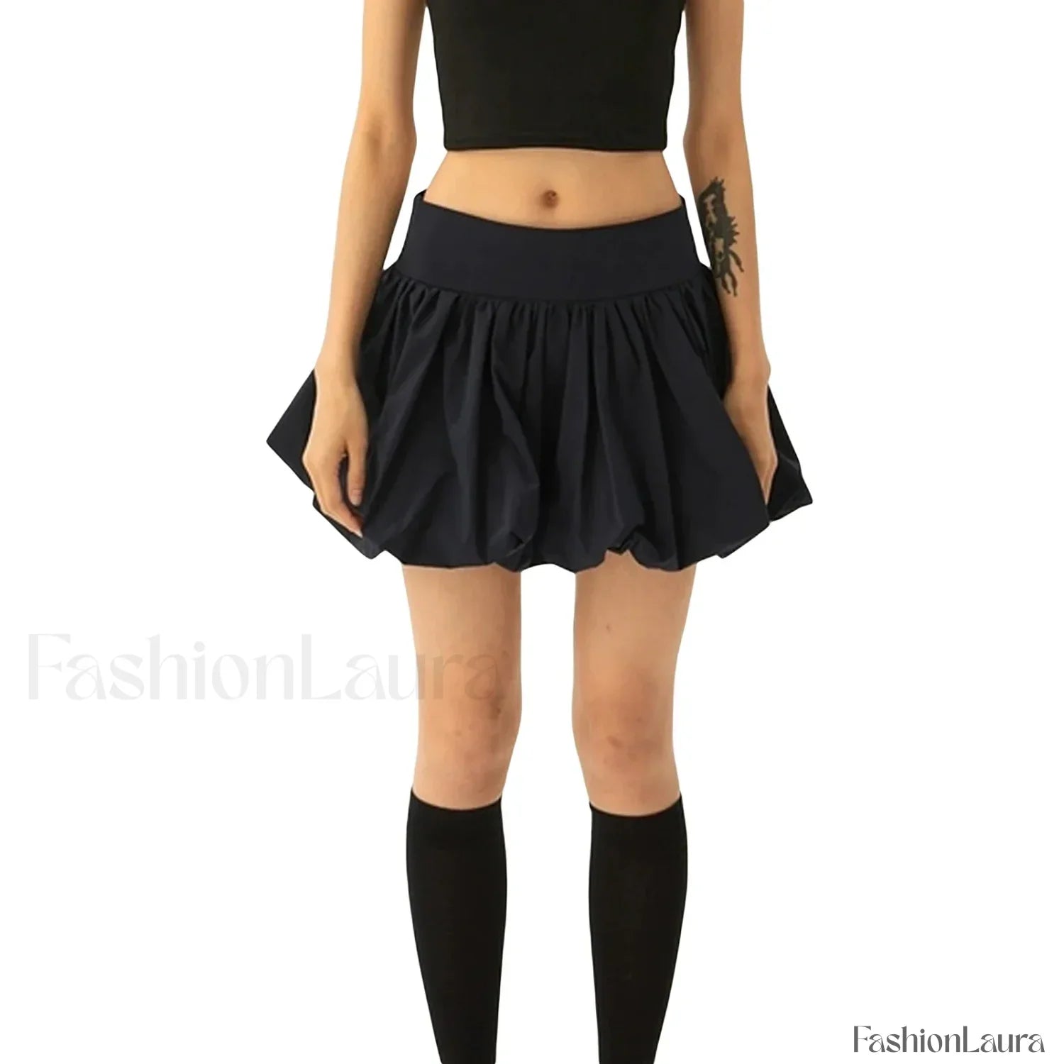 Balloon High Waist A-Line Skirt