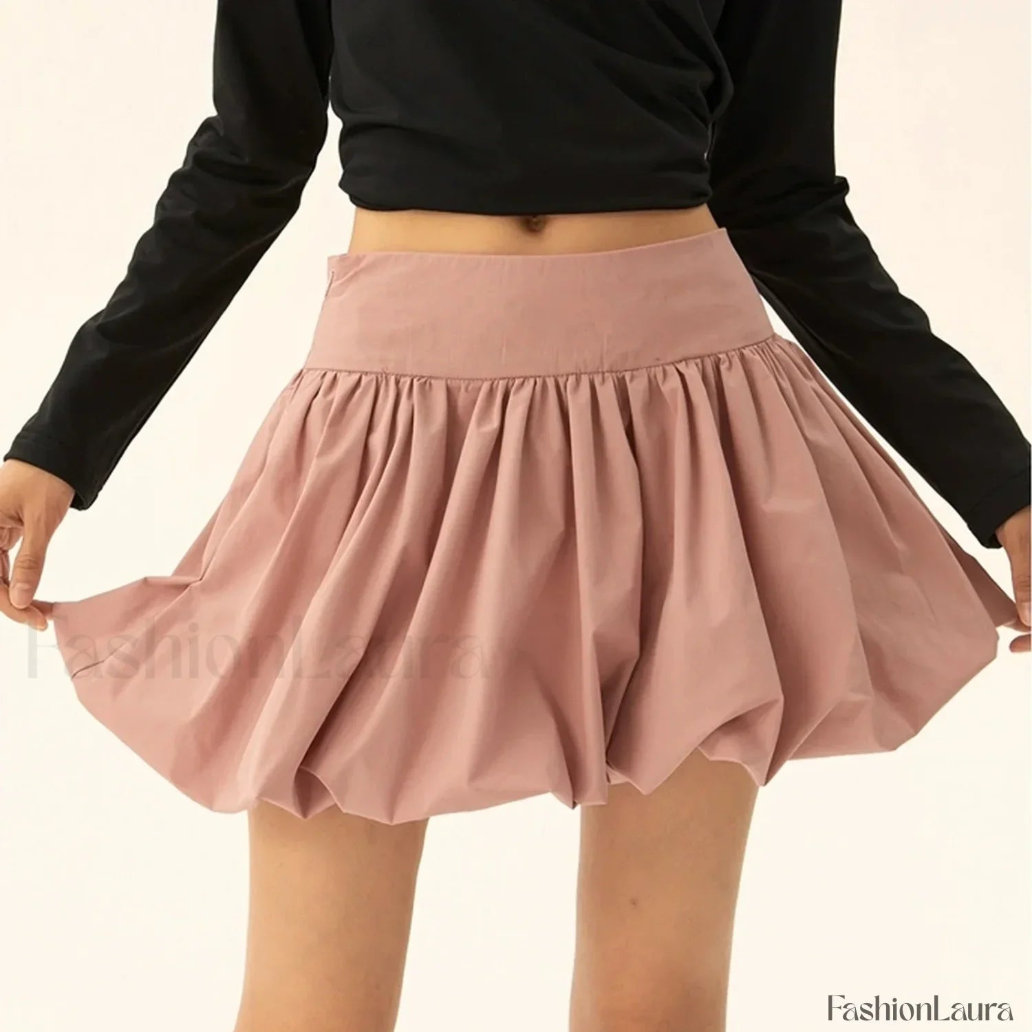Balloon High Waist A-Line Skirt