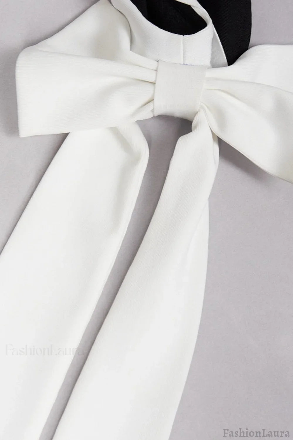 Bandage One-shoulder Color Block Bow Cocktail Dress