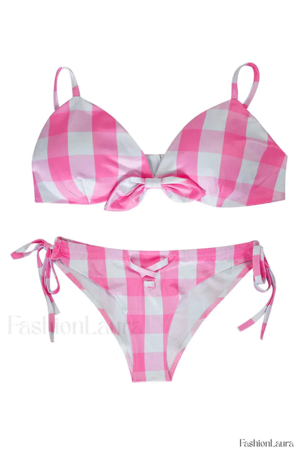 Barbie Movie Margot Charming Pink Plaid Check Dress