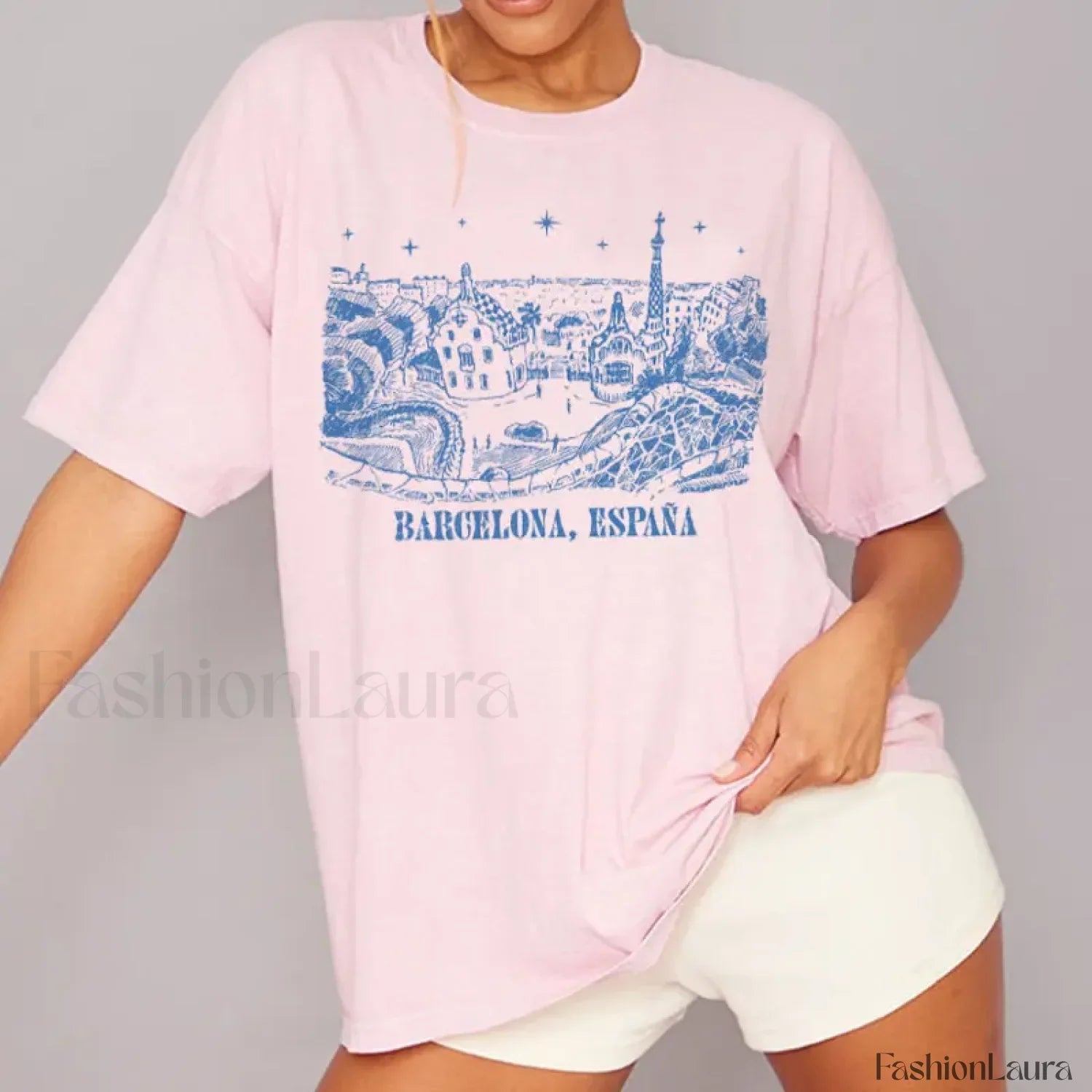 Barcelona Spain Casual Oversized Travel T-Shirt