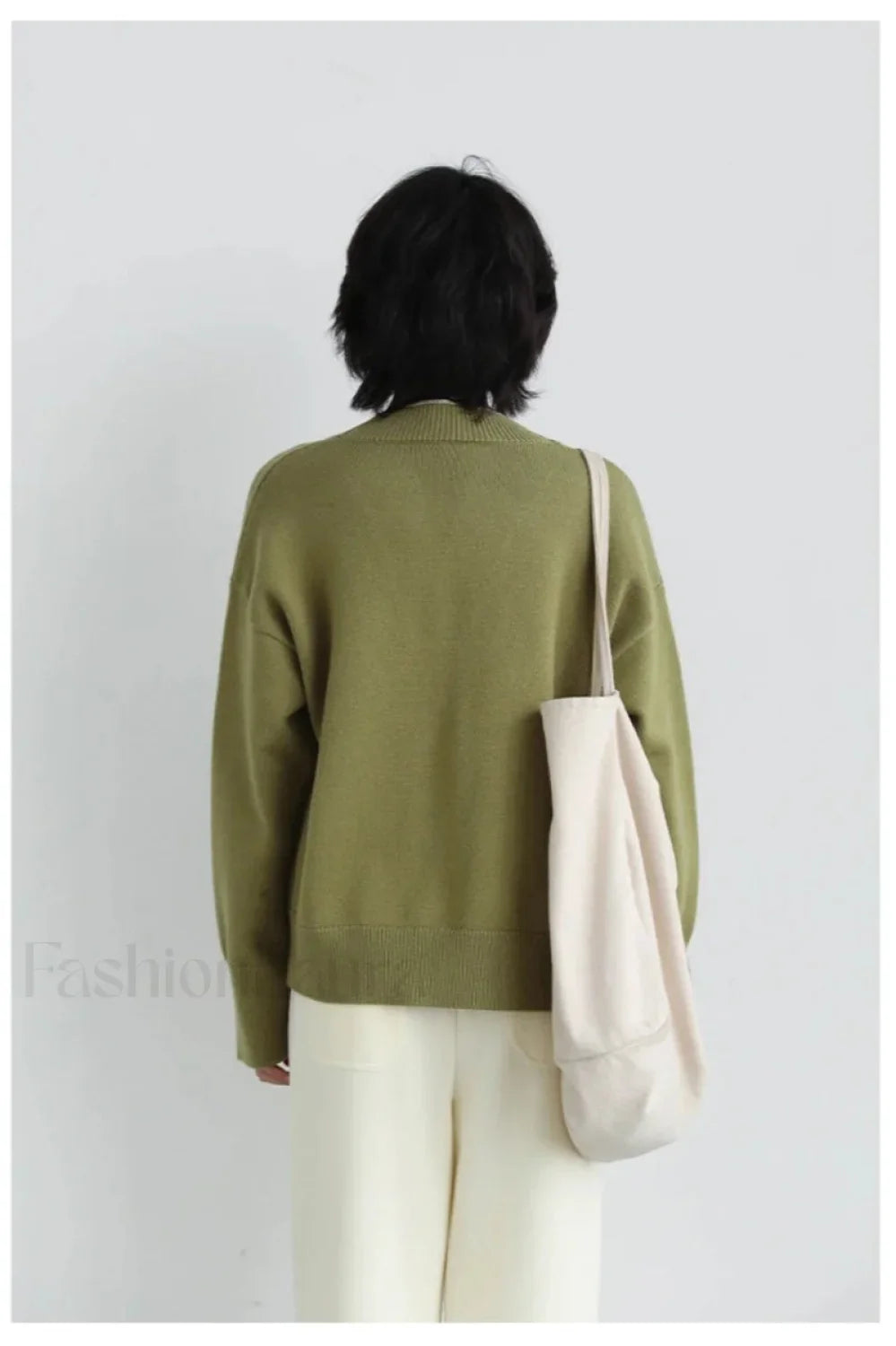 Basic V-neck Loose Knit Cardigan