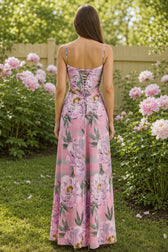 Slim Fit Backless Evening Maxi Slip Dress