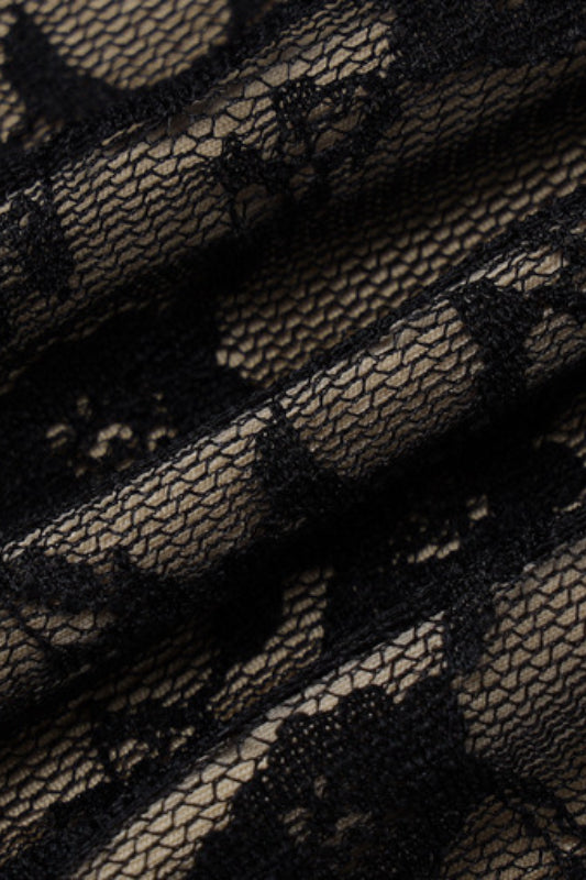 Lace Detail Bow Front Midi Dress - View 10