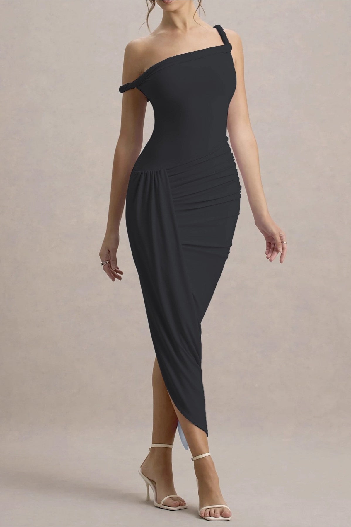 Asymmetrical Bodycon Maxi Party Dress