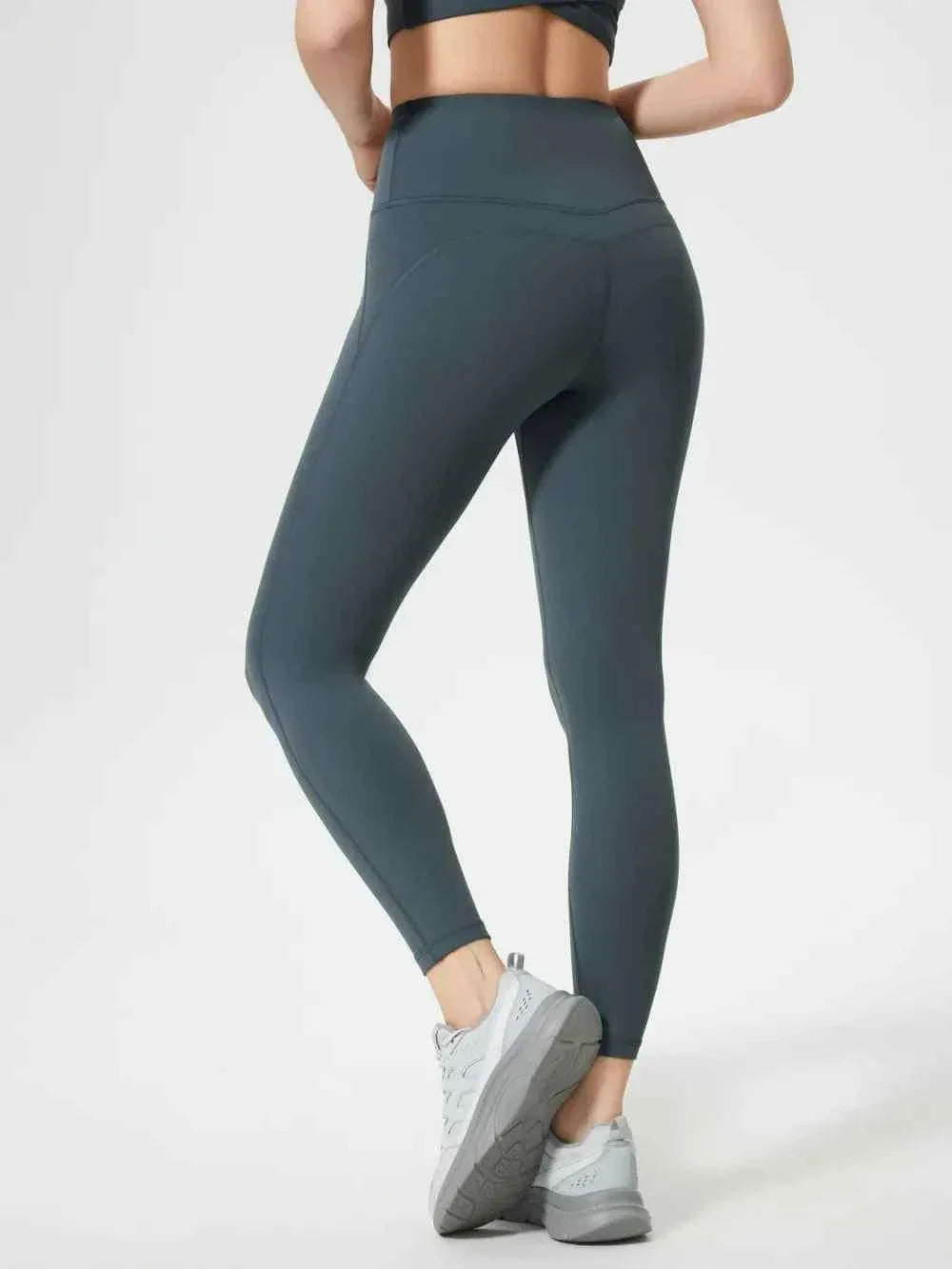 High Waist Wide Waistband Ankle Length Active Leggings 14