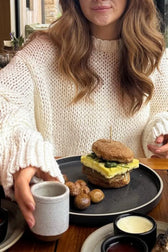 Minimalist Solid Color Loose Crewneck Knit Sweater