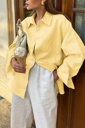 Casual Button Down Long Sleeve Top