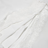 Lace Trim Square Neck Ruched Fit and Flare Mini Dress 36