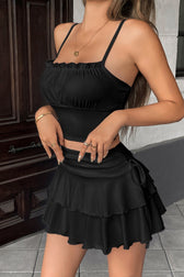Minimalist Linen Blend Mini Skirt